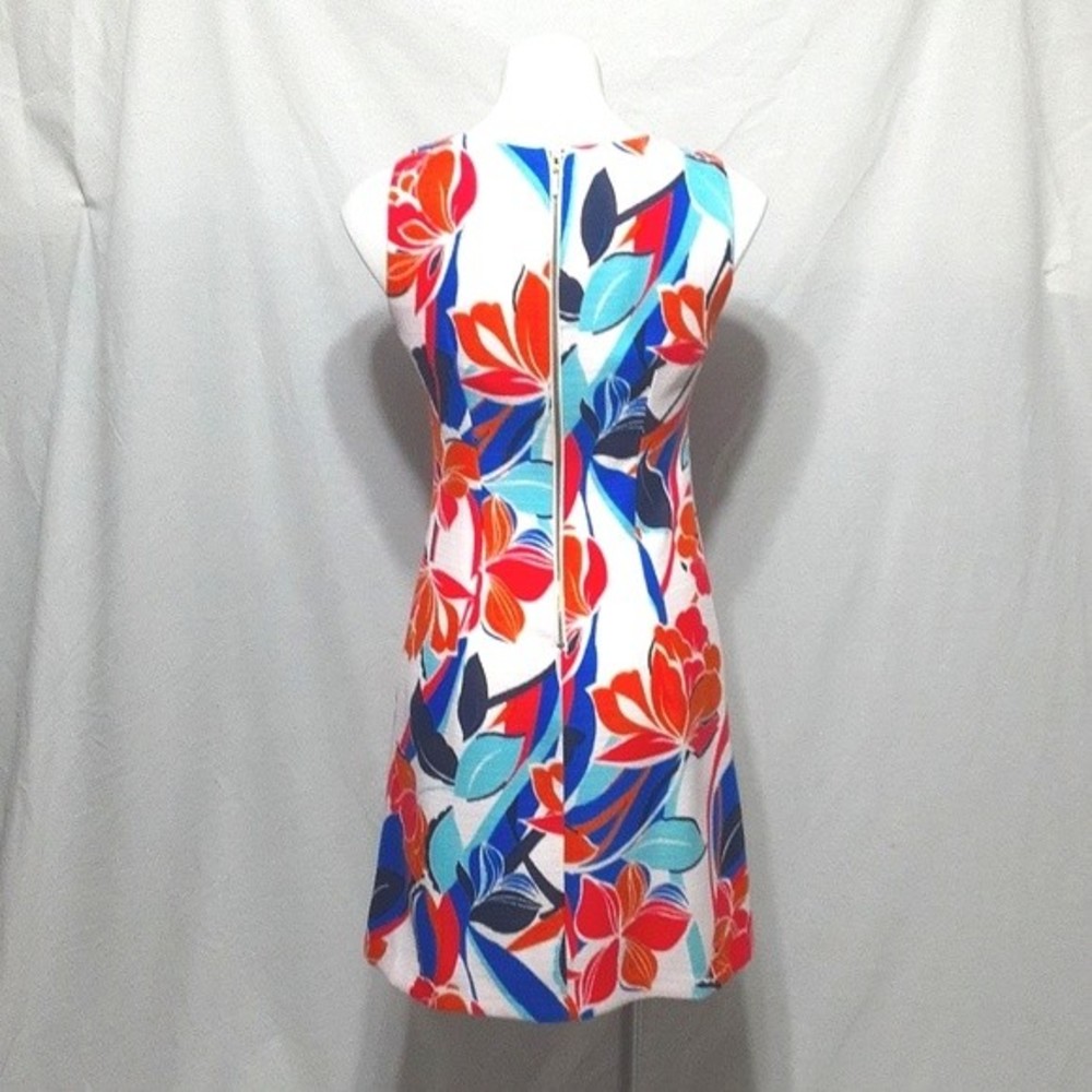 RN Studio Vibrant Floral Sheath Dress Small Sleeveless Garden Party Lunch Date - Picture 5 of 5